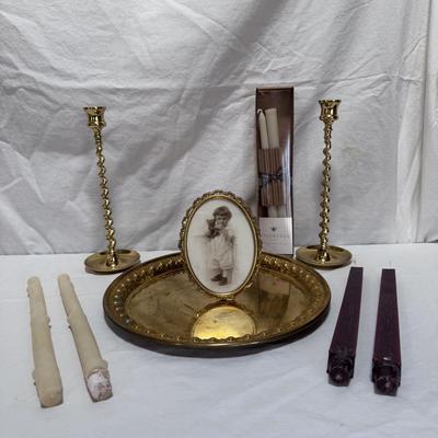 Brass Home Decor and Tapered Candles (LR-DZ)