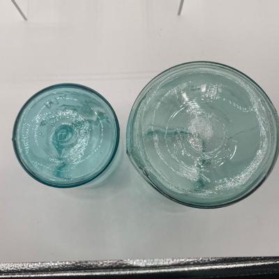 2 Blue Ball Mason Jars Vintage