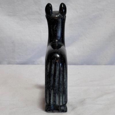 Peruvian Wooden Deer Figurine and Marble Llama (DR-DZ)