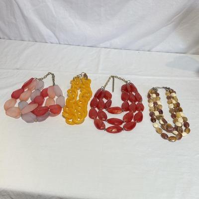 Lucite and Beaded Statement Necklaces (K-DZ)