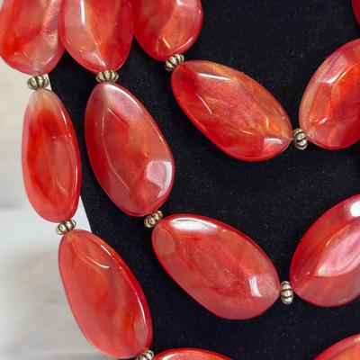 Lucite and Beaded Statement Necklaces (K-DZ)