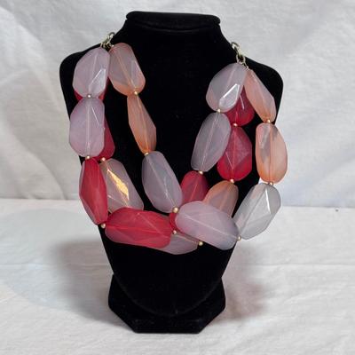 Lucite and Beaded Statement Necklaces (K-DZ)