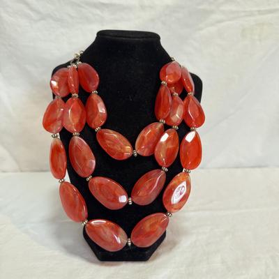 Lucite and Beaded Statement Necklaces (K-DZ)