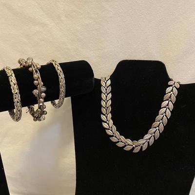 Sterling Bracelets & Dane Craft Sterling Silver Necklace (K-SS)