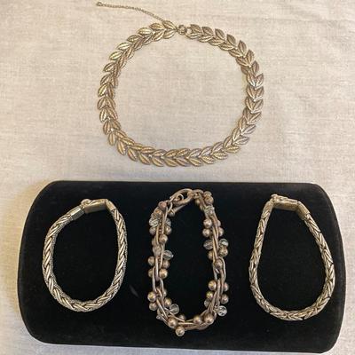 Sterling Bracelets & Dane Craft Sterling Silver Necklace (K-SS)