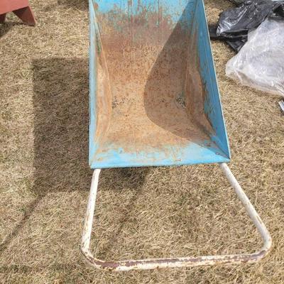 2 vintage items Radio garden cart and 1930s chair