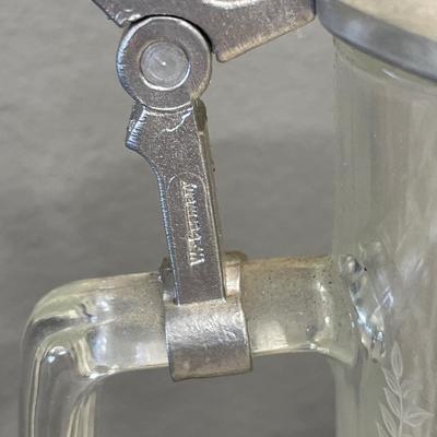 W. German glass & metal beer mugs