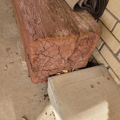 Large timber with block for the patio