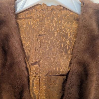 Vintage Fur Stole With Pockets