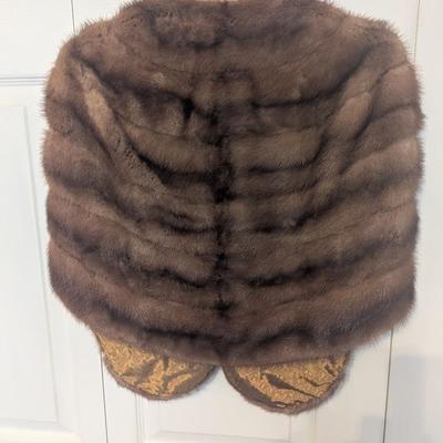 Vintage Fur Stole With Pockets