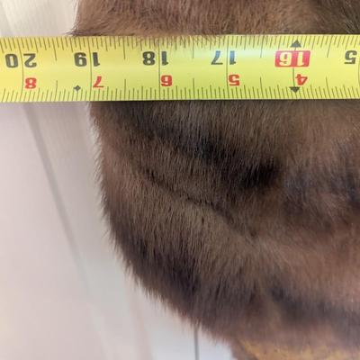Vintage Fur Stole With Pockets