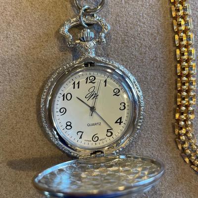 Pocket watch and coin necklace