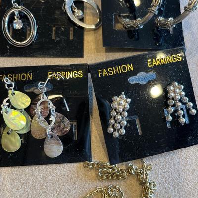 Earrings, bracelets and necklace