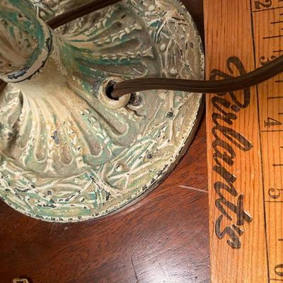 Antique Art Nouveau Cast Iron Table Lamp
