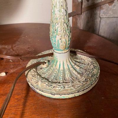 Antique Art Nouveau Cast Iron Table Lamp