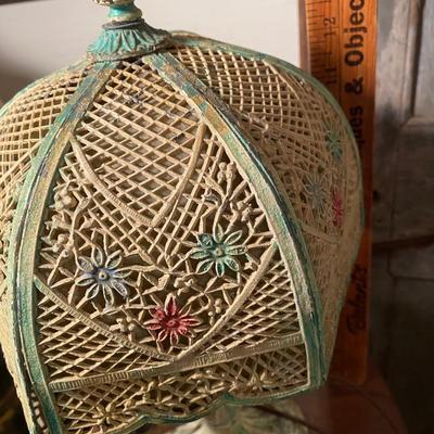 Antique Art Nouveau Cast Iron Table Lamp