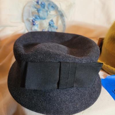 2 wool and one taffeta hat