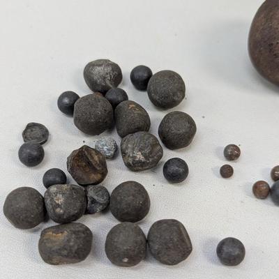 Antique Artifacts Lead Musket Balls & Bird Shots