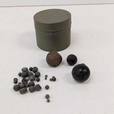 Antique Artifacts Lead Musket Balls & Bird Shots