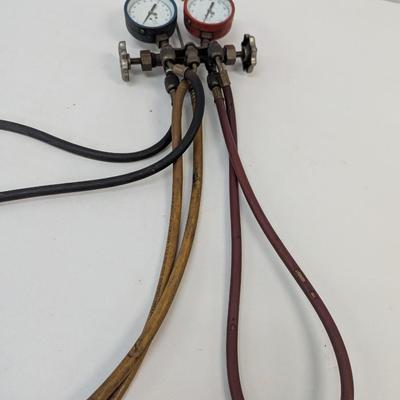 HVAC Refrigeration Manifold Gauges With Hoses
