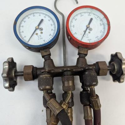 HVAC Refrigeration Manifold Gauges With Hoses