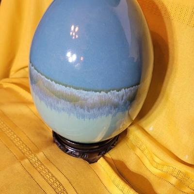 Ceramic egg and vase