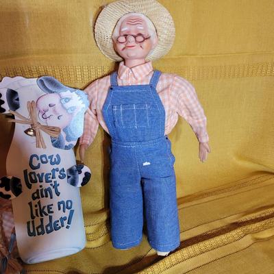 Mr. And Mrs. Farmer and wall hanging