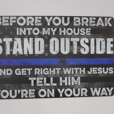Retro Metal Tin Sign Approx 11 3/4" x 7 3/4"