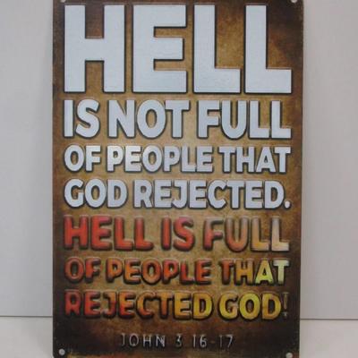 Retro Metal Tin Sign Approx 11 3/4" x 7 3/4"
