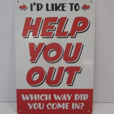 Retro Metal Tin Sign Approx 11 3/4" x 7 3/4"