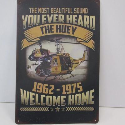 Retro Metal Tin Sign Approx 11 3/4" x 7 3/4"
