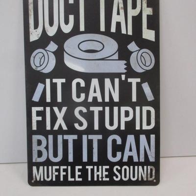 Retro Metal Tin Sign Approx 11 3/4" x 7 3/4"