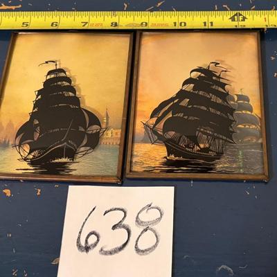 Antique Bubble Glass Silhouets
