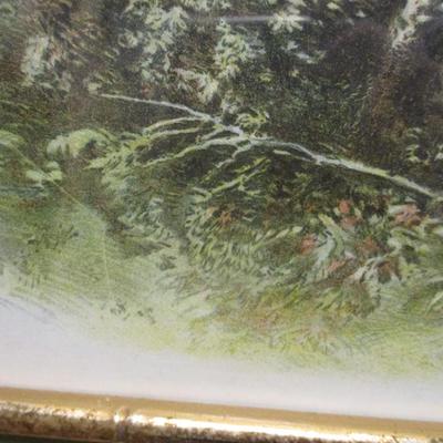 Approx 21 3/4" x 18" Cows Wading Print