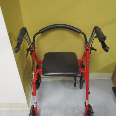 Drive Medical Lever Brake 4 Wheel Walker