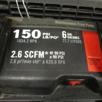 Porter Cable 150 PSI 6 Gallon Compressor