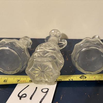 Vintage Glass Cruets and Stoppers