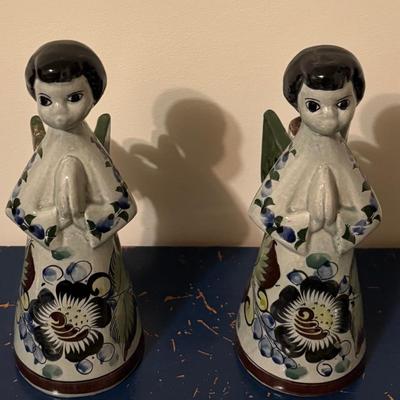 Mexican Folk Art Angel Candle Holders