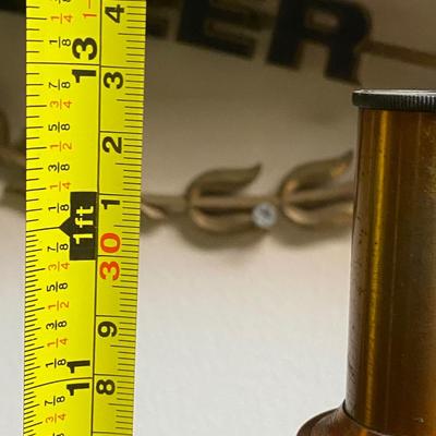 Antique Bausch and Lomb Brass Microscope Patent 1915 Vintage Antique