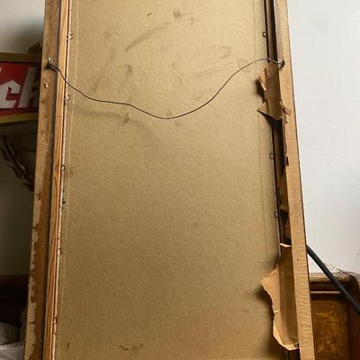 Vintage framed rectangular flower still life.