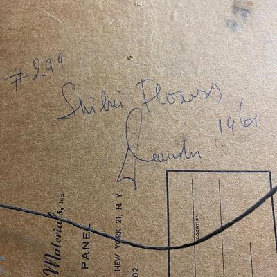 Framed carnations in vase painting