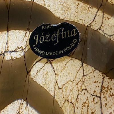 Vintage large Art Glass Vase By Jozefina Krosno