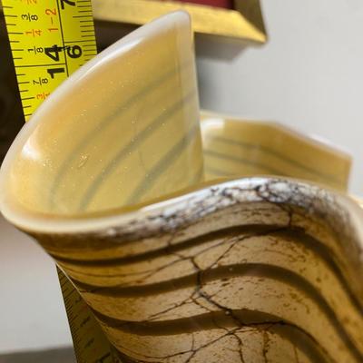 Vintage large Art Glass Vase By Jozefina Krosno