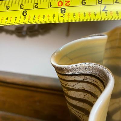 Vintage large Art Glass Vase By Jozefina Krosno