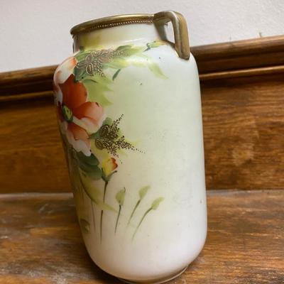 Vintage NIppon Hand painted poppy vase