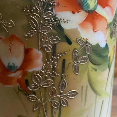Vintage NIppon Hand painted poppy vase