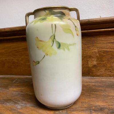 Vintage NIppon Hand painted poppy vase