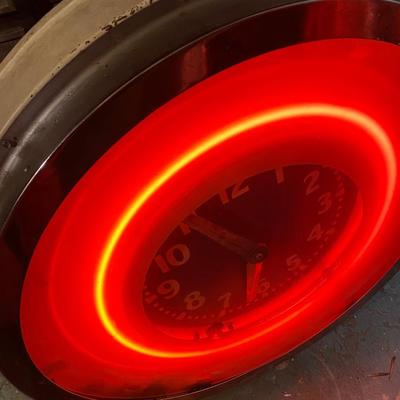 Extra Large Neon circle clock.