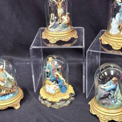 Franklin Mint Domed Religious Jesus Figurines