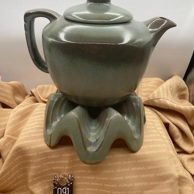 Frankoma Teapot Warmer and Teapot with lid